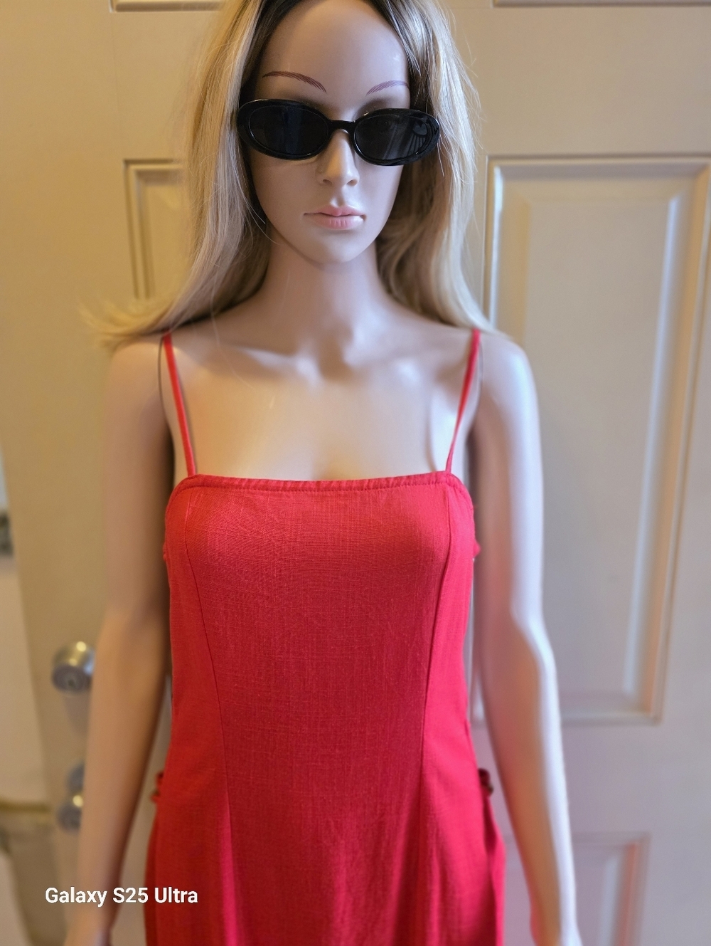 MISSGUIDED Metal Beads Detail Linen Blend Side Cut-Out Maxi Dress Large NWT - Picture 15 of 15